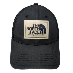 The North Face Snapback Trucker Hat Black One Size Adjustable Mesh Back 6 Panel